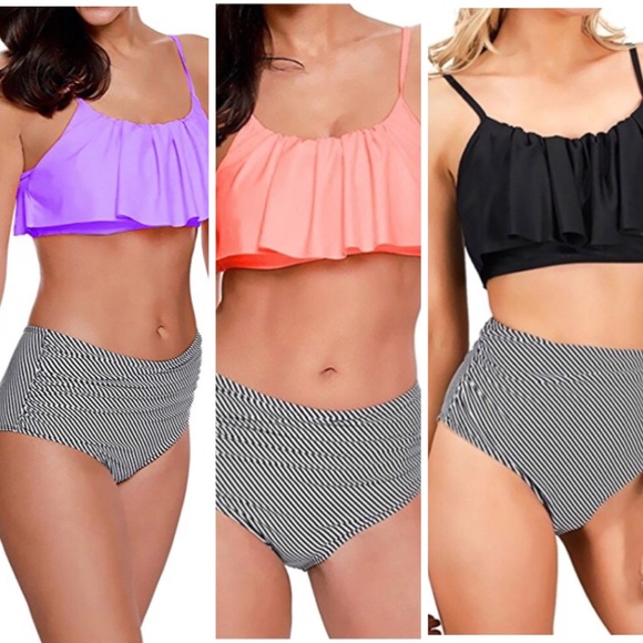 💕Sexy & Modest Bikini in Black & White💕 - Picture 5 of 8